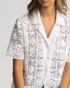 Lou Lace Shirt - White