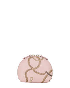 Bags Wallets: Gala Mini Pouch - Dusky Rose and Chain Print