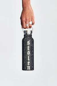 Gothic Drink Bottle - Black Metal