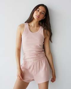 Ribbed Tank - Rose Water