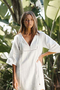 Literally Everything: Mila Smock Dress - White