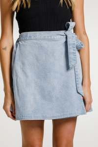 All Bottoms: Lib Skirt - Stone Wash Denim