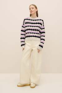 Memphis Jumper - Lilac Stripe