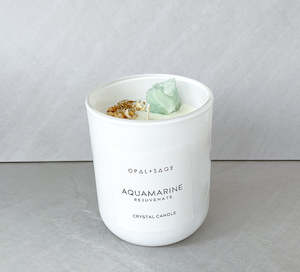 Aquamarine Crystal Candle -Rejuvinate