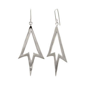 Rachel Stichbury: Direction Earrings - Large/Silver