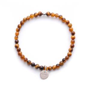 Amuleto Tigers Eye 4mm Bracelet - Silver