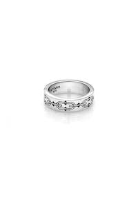 Helsing Imprint Band Ring - Silver