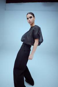 Clothing wholesaling: Lindsay Top Black Silk