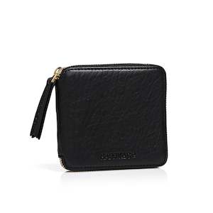 Mini Zip It Up Wallet - Black Bubble