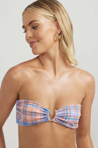 Charlie Holiday Riley Bandeau Peachy Check