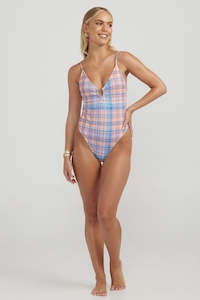 Charlie Holiday Riley One Piece Peachy Check