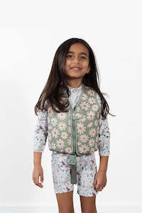 General: Current Tyed Float Vest Sage Daisy 1-3 yr /10-18 kgs