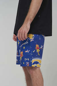 Crate X Space Man Candy Swim Shorts Blue