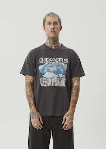 Afends Mens: Afends Return Boxy T-Shirt Stone Black