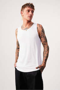 Afends Base - Hemp Singlet - White