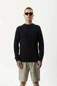 Afends Essential Hemp Retro L/S Tee Black