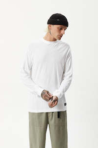 Afends Essential Hemp Retro L/S Tee White