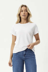 Afends Womens: Afends Eden Regular Fit Tee White