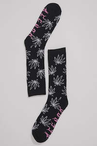 Afends Walker Hemp Crew Socks Black