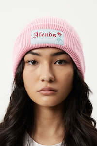 Afends Homely Recycled Knit Beanie Pink