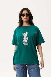 Afends Womens: Afends Fight Or Flight Oversized T-Shirt Pine