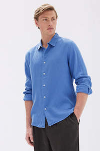 Essentials Mens: Assembly Casual L/S Shirt Lapis