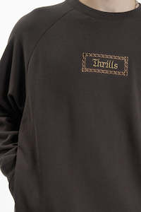 Thrills Linked Oversize Raglan Crew Chocolate Plum