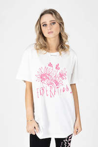 Federation Rush Tee Flowers White