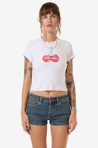 Worship Womens Cherio Teeny Tee White