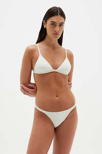 Bikini Tops: Assembly Petite Triangle Top Antique White