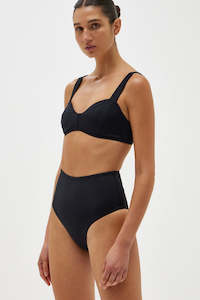 Bikini Tops: Assembly Balconette Top Black