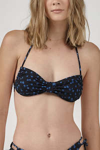 Thrills Romy String Bandeau Bikini Top - Black