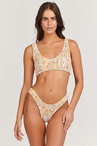 Bikini Bottoms: Charlie Holiday Jodie Shirred Brief Dreamy Floral