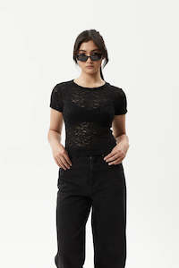 Afends Poet Lace Baby T-Shirt Black