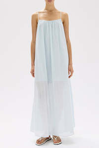 Assembly Cammy Stripe Maxi Dress Blue Haze/White