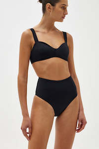 Bikini Bottoms: Assembly High Waist Brief Black