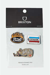 Brixton Flame Pin Set Black