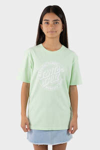 Girls Tees Tanks: Santa Cruz Youth Mfg Dot Front Short Sleeve Tee Light Green