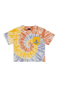 Santa Cruz Youth Sc Tropic Pocket Tee Gold Tie Dye