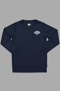 Just Another Fisherman Mini Kelp Upf40 L/S Tee Navy