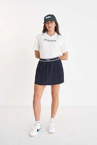 Huffer Birdie Pleated Golf Skort Navy