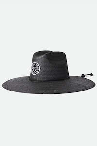 Size S M: Brixton Crest Sun Hat Black