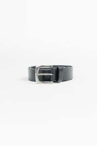 Size S M: Thrills Wide Leather Belt Black