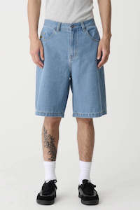 XLARGE Peace Man Bull Denim Short Mid Blue Denim