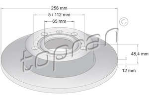 REAR BRAKE ROTOR SET 256MM | 1K0615601AJ