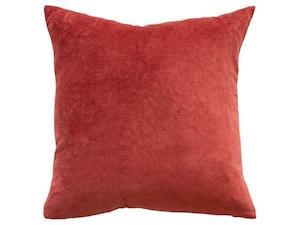 Majestic Velvet-Linen Cayenne Filled Cushion