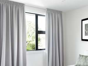 Blind: Ruapehu Blockout Pencil Pleat Curtains - Truffle