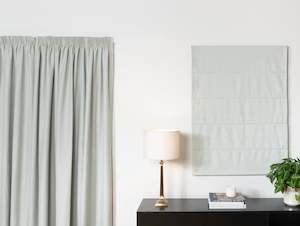 Omaha Blockout Pencil Pleat Curtains - Mist