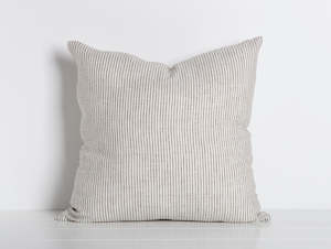 Blind: Maia Linen Filled Cushion - Grey Stripe