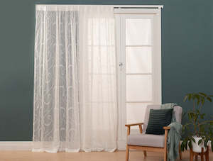 Oceanside White Sheer Pencil Pleat Curtains